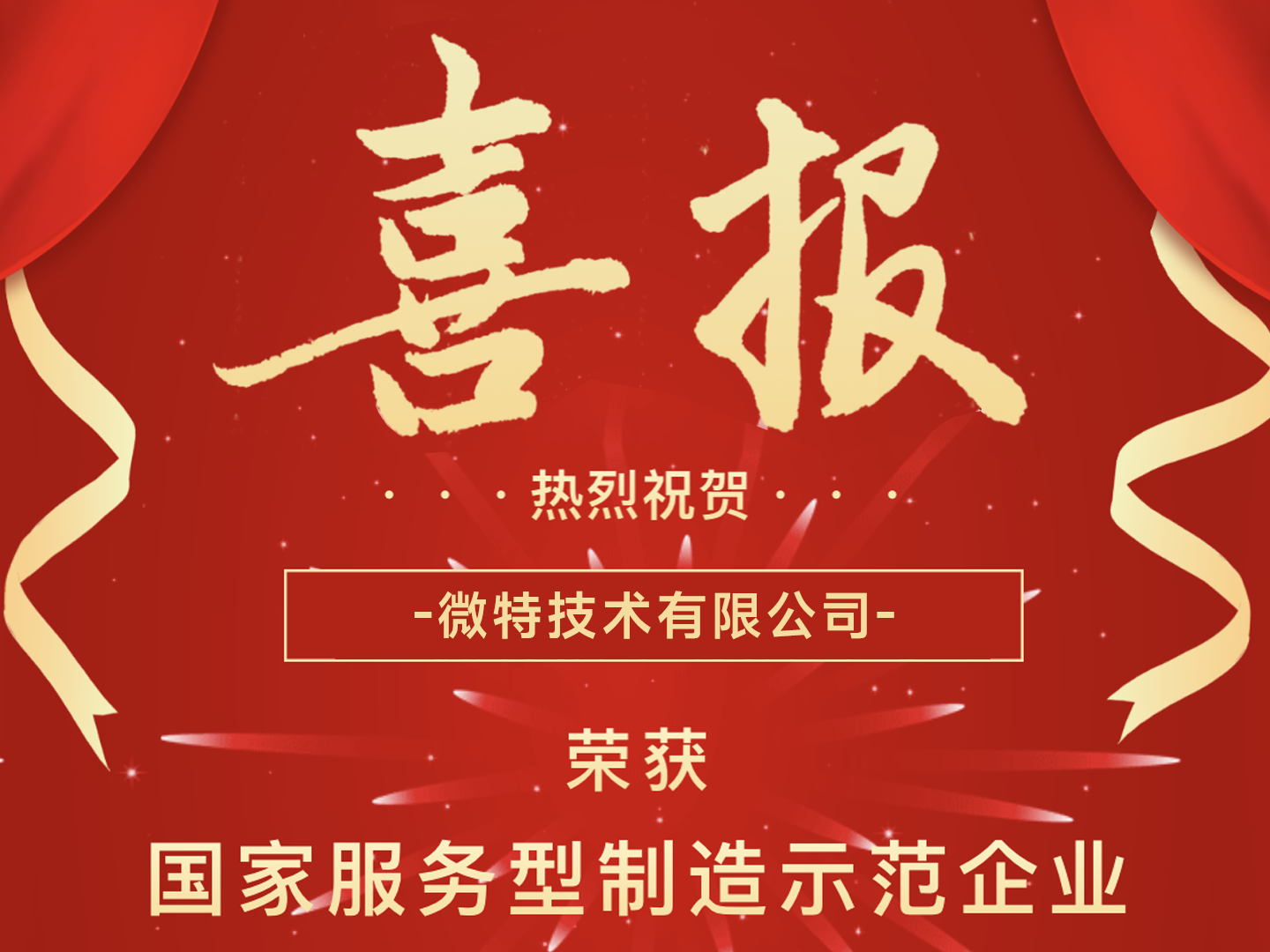 國家級榮譽！微特榮獲國家服務(wù)型制造示范企業(yè)