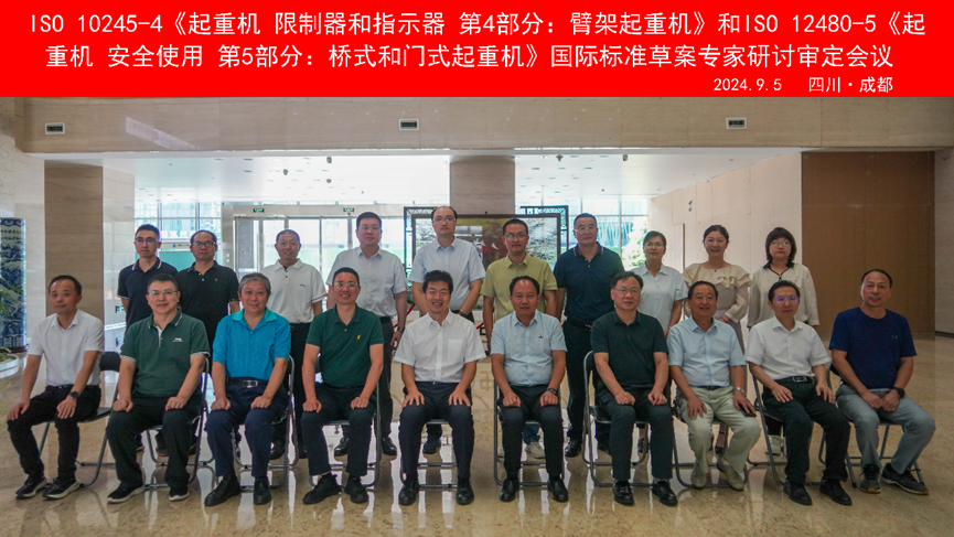 ISO 10245-4《起重機(jī)&nbsp; 限制器和指示器&nbsp; 第4部分：臂架起重機(jī)》和ISO 12480-5《起重機(jī)&nbsp; 安全使用&nbsp; 第5部分：橋式和門式起重機(jī)》的制修會(huì)議合影